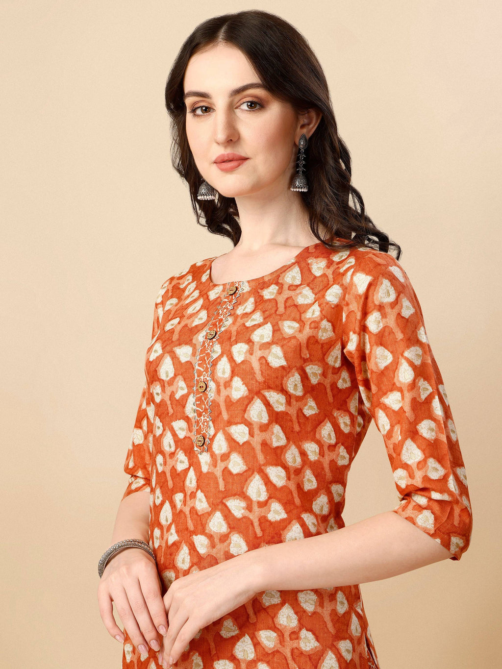 Printed Kurta With Pant And Dupatta Set, Multicolor - Hiral Fashion | Grocsy
