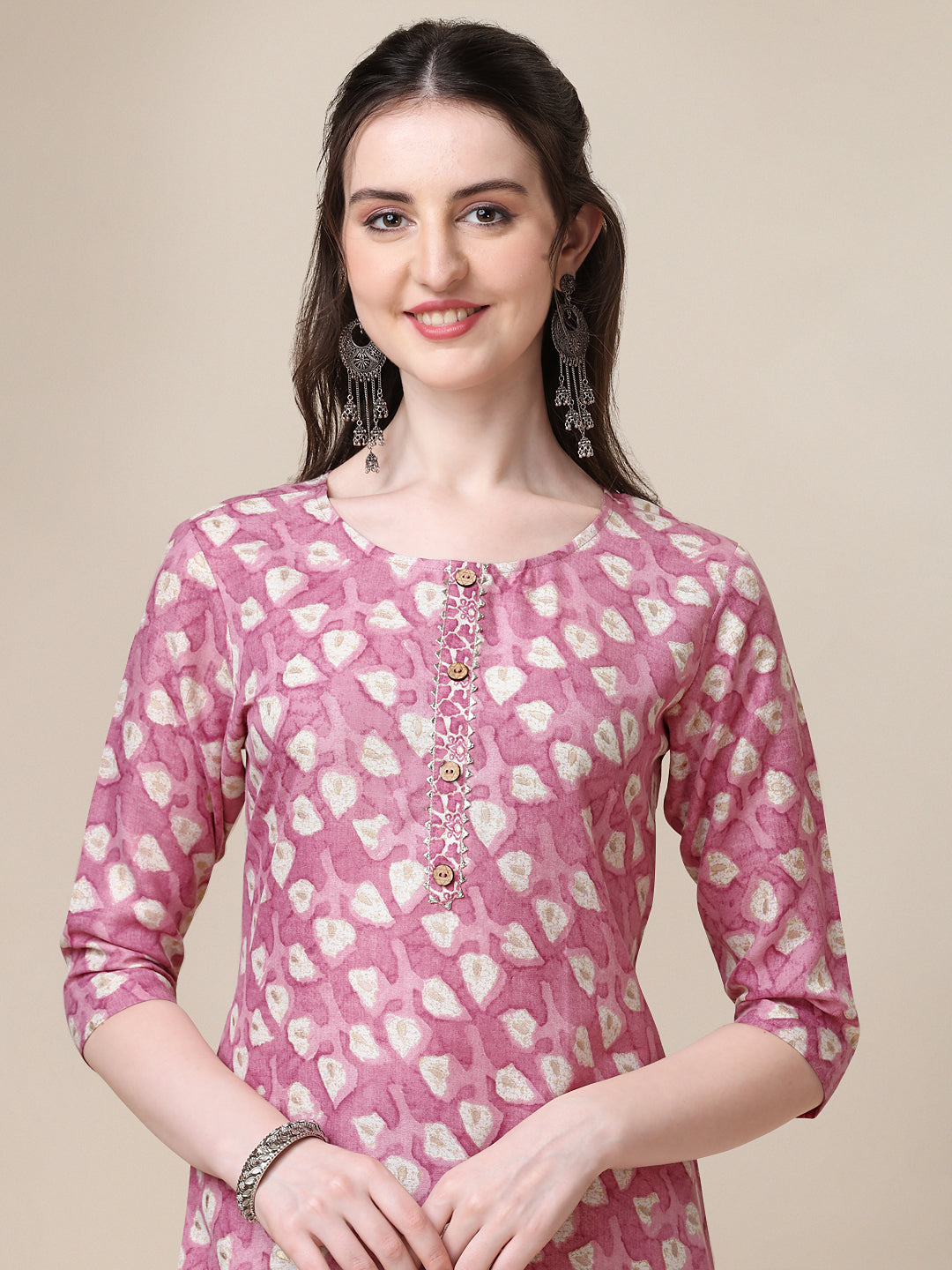 Printed Kurta With Pant And Dupatta Set, Multicolor - Hiral Fashion | Grocsy