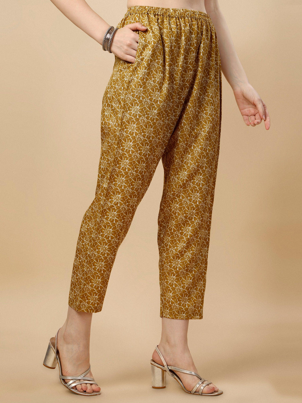 Printed Kurta With Pant & Dupatta Set, Multicolor - Hiral Fashion | Grocsy