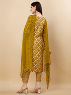 Printed Kurta With Pant & Dupatta Set, Multicolor - Hiral Fashion | Grocsy