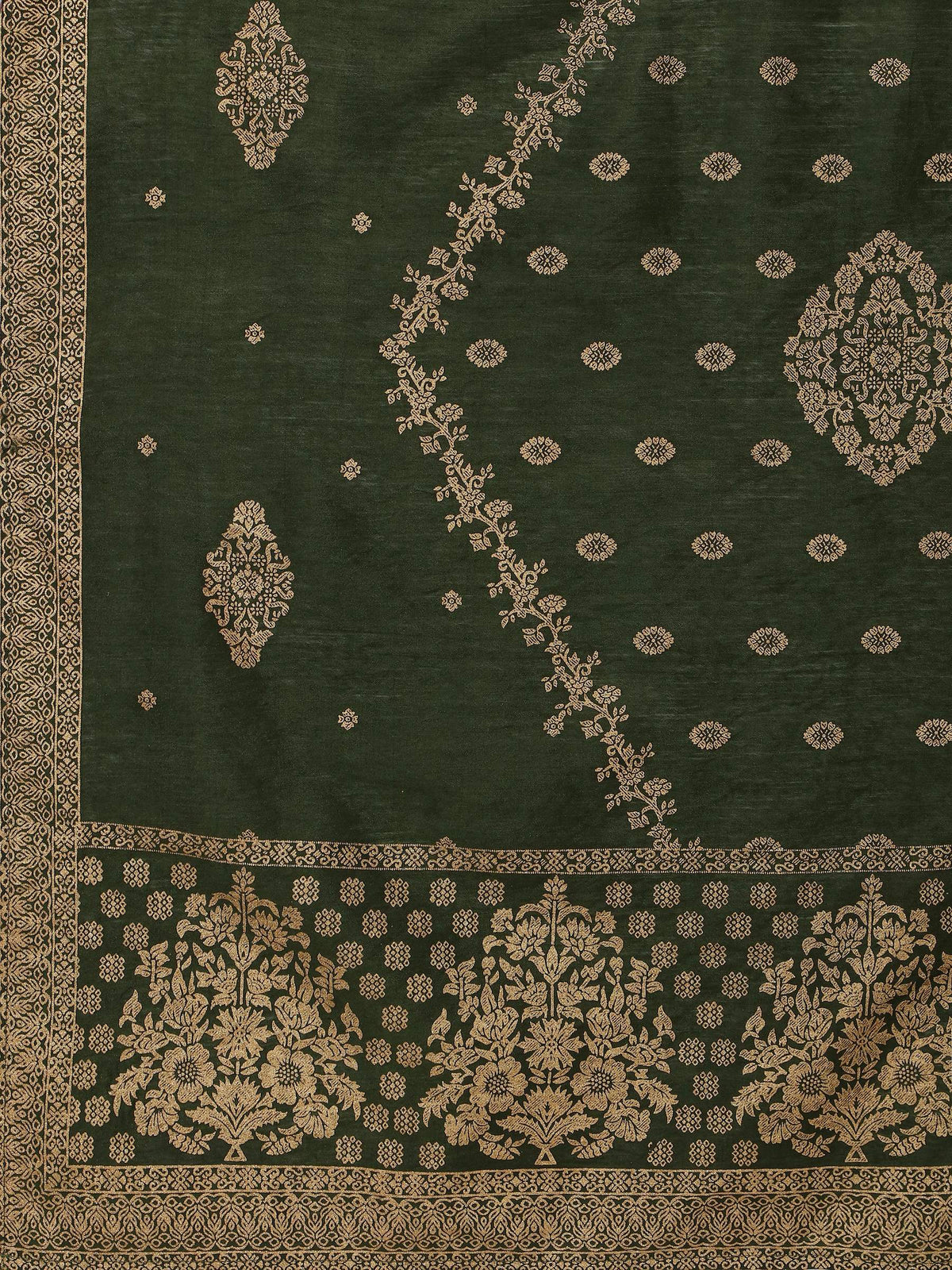 Embroidered Kurta With Pant & Printed Dupatta Set, Multicolor - Hiral Fashion | Grocsy