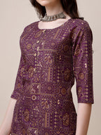 Cotton Printed Kurta With Pant And Printed Dupatta Set, Multicolor - Hiral Fashion | Grocsy