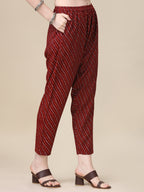 Printed Kurta With Pant & Dupatta Set, Multicolor - Hiral Fashion | Grocsy