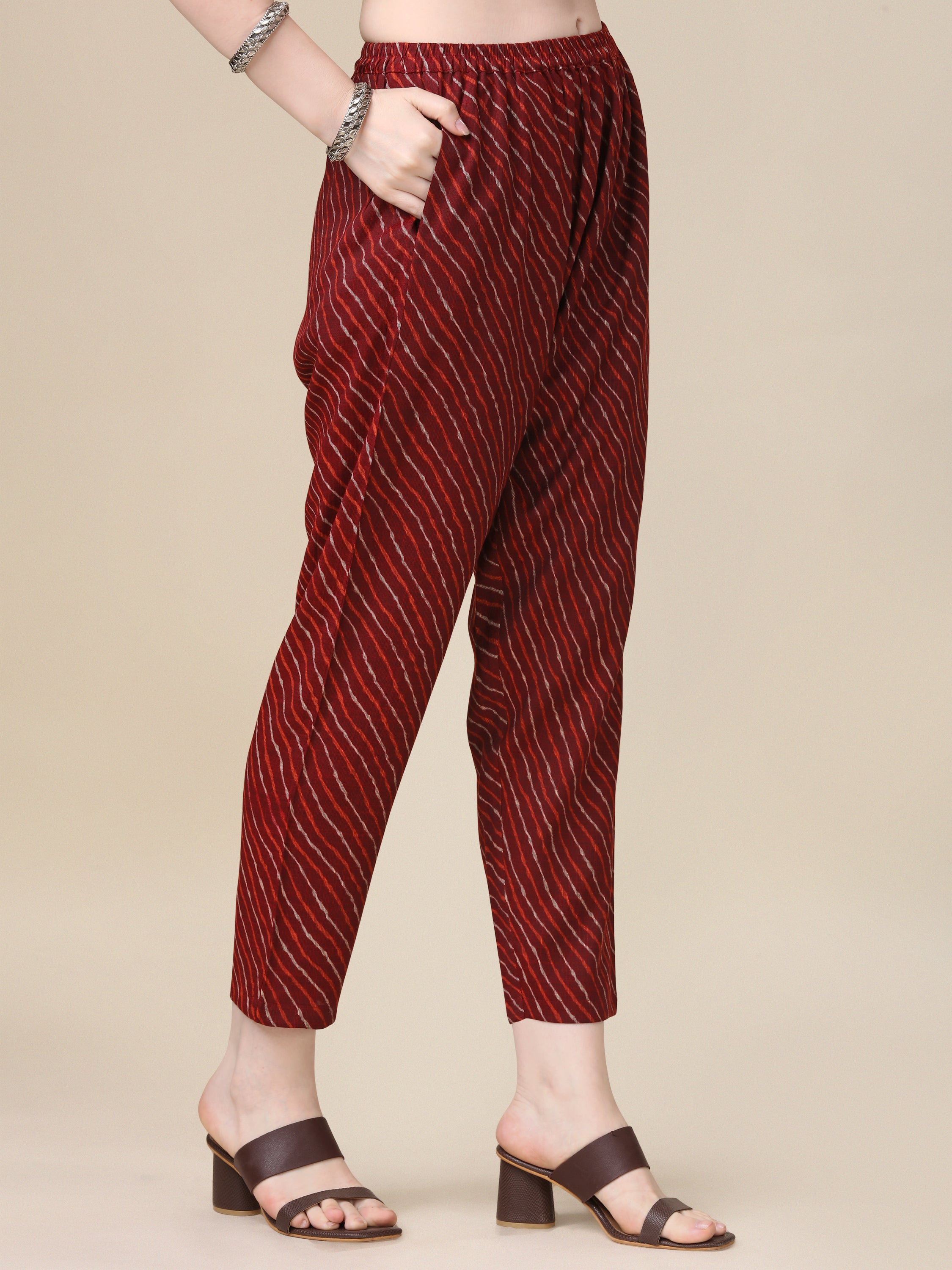 Printed Kurta With Pant & Dupatta Set, Multicolor - Hiral Fashion | Grocsy