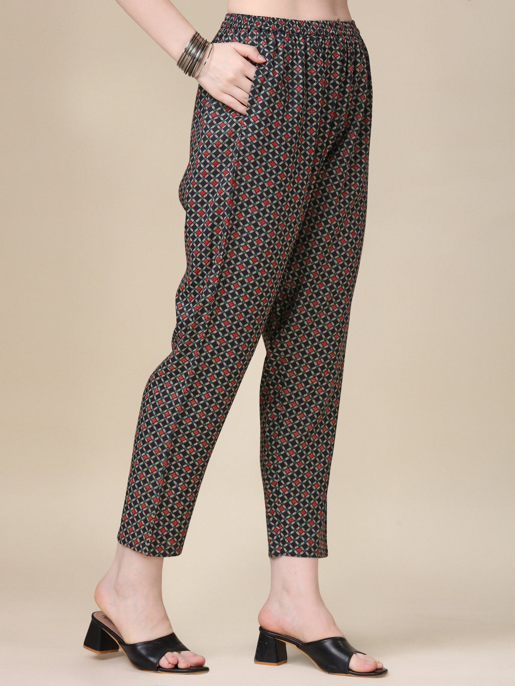 Printed Kurta With Pant & Dupatta Set, Multicolor - Hiral Fashion | Grocsy