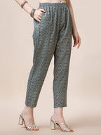 Printed Kurta With Pant And Dupatta Set, Multicolor - Hiral Fashion | Grocsy