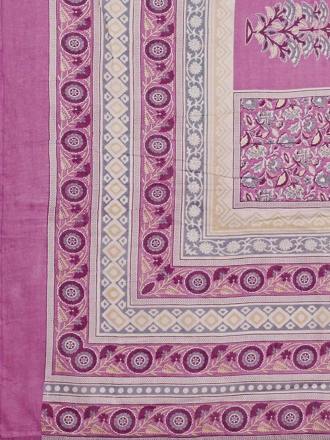 Printed & Embroidered Kurta With Pant & Dupatta Set, Multicolor - Hiral Fashion | Grocsy