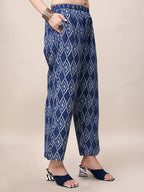 Printed Collar Kurta With Pant Co-Ordset, Multicolor - Hiral Fashion | Grocsy