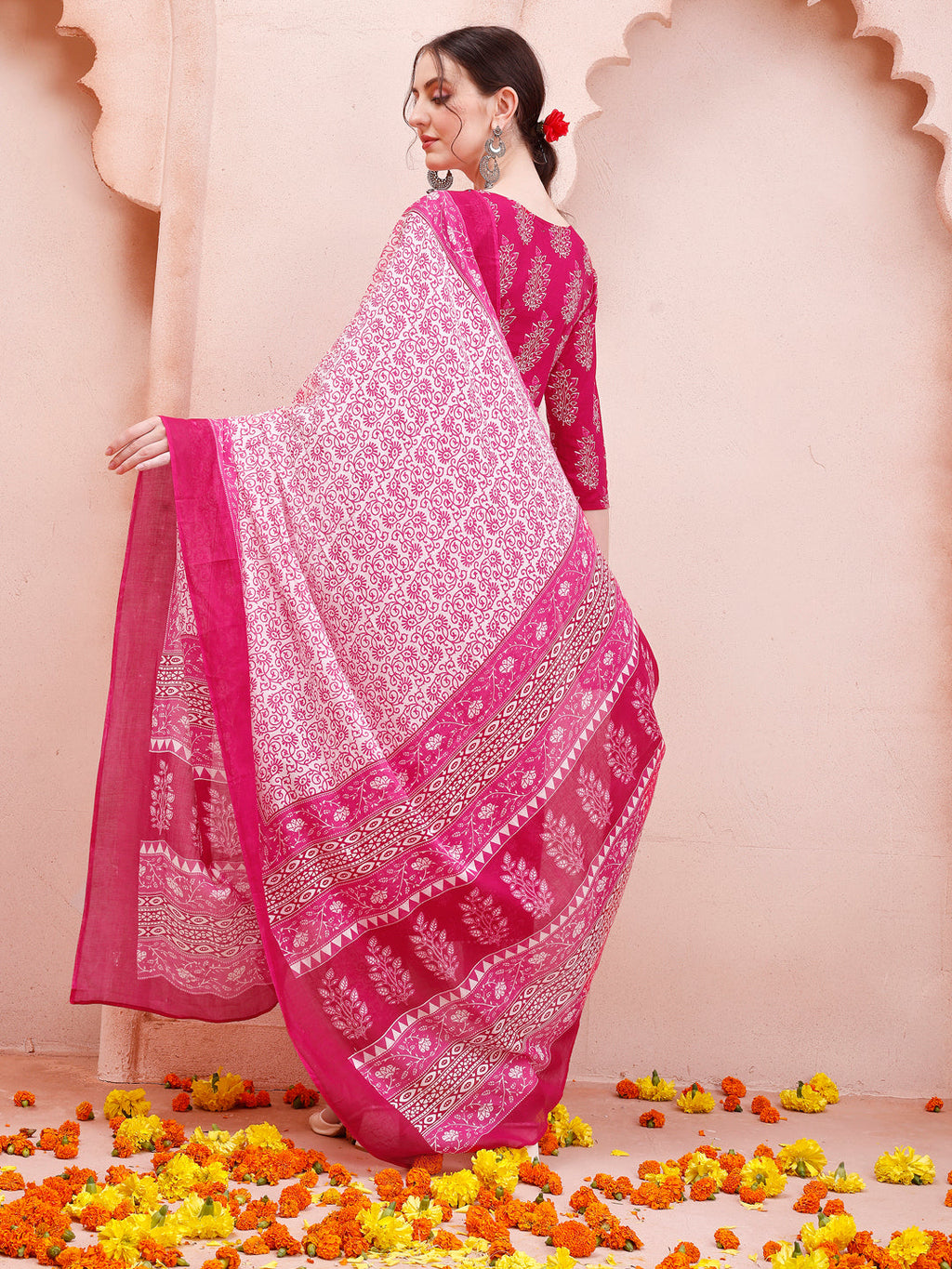 Angarakha Style Anarkali Printed Kurta With Pant And Dupatta Set, Multicolor - Hiral Fashion | Grocsy