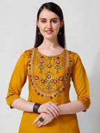 Hand Embroidered Kurta With Pant And Organza Dupatta Set, Multicolor - Hiral Fashion | Grocsy