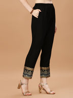 Nyra Cut Foil Printed & Hand Embroidered Kurta With Pant & Dupatta, Multicolor - Hiral Fashion | Grocsy