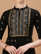 Nyra Cut Foil Printed & Hand Embroidered Kurta With Pant & Dupatta, Multicolor - Hiral Fashion | Grocsy