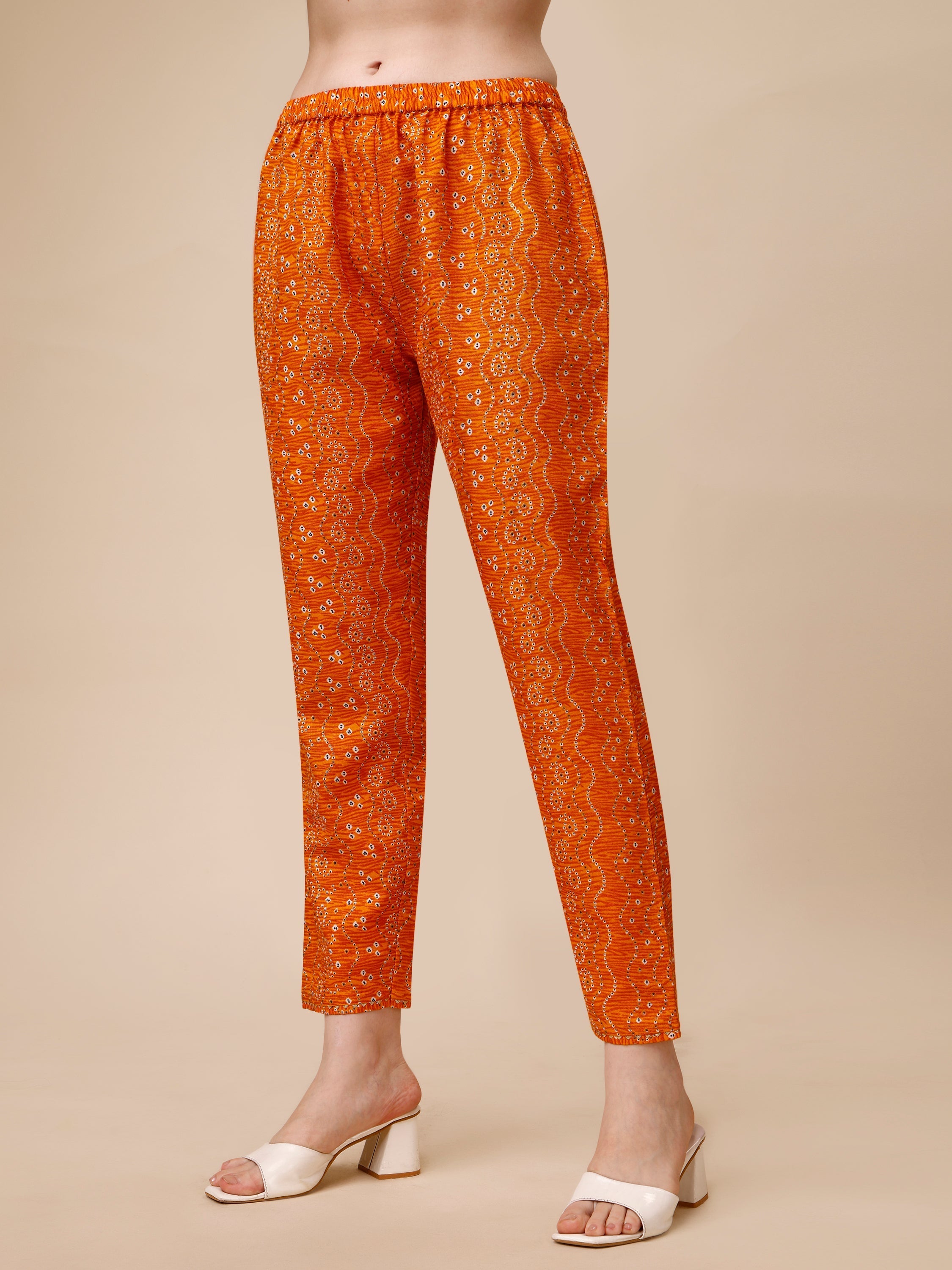 Bandhni Printed & Embroidered Kurta With Pant And Dupatta Set, Multicolor - Hiral Fashion | Grocsy