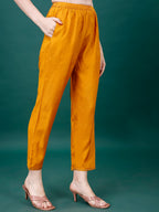 Alia Cut Hand Embroidered & Printed Pure Chinon Kurta With Pant & Dupatta, Multicolor - Hiral Fashion | Grocsy
