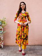 Alia Cut Hand Embroidered & Floral Printed Kurta With Pant & Dupatta Premium, Multicolor - Hiral Fashion | Grocsy