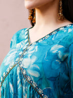 Alia Cut Hand Embroidered & Floral Printed Kurta With Pant & Dupatta Premium, Multicolor - Hiral Fashion | Grocsy