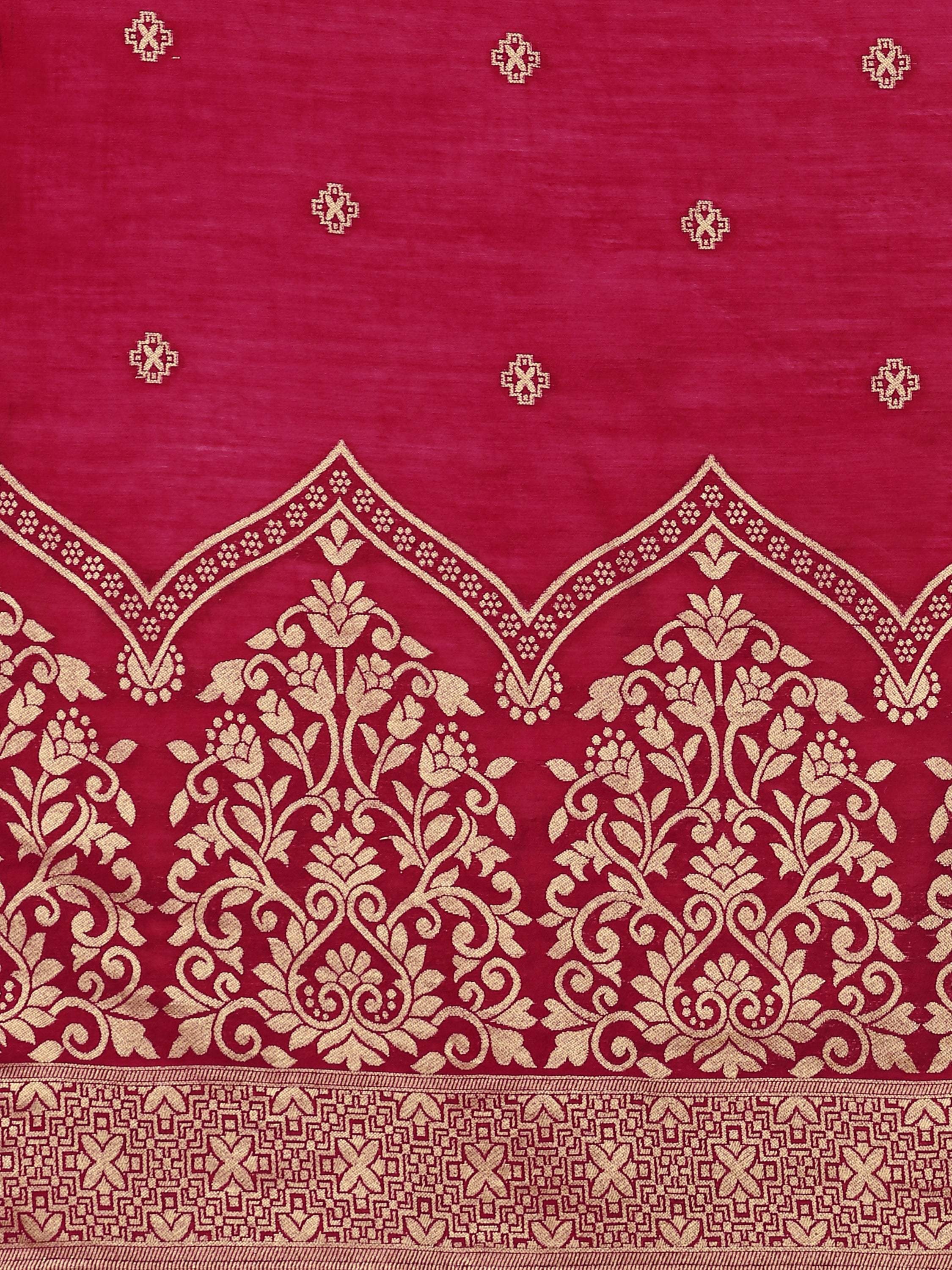 Hand Embroidered Kurta With Pant & Banarasi Dupatta, Multicolor - Hiral Fashion | Grocsy