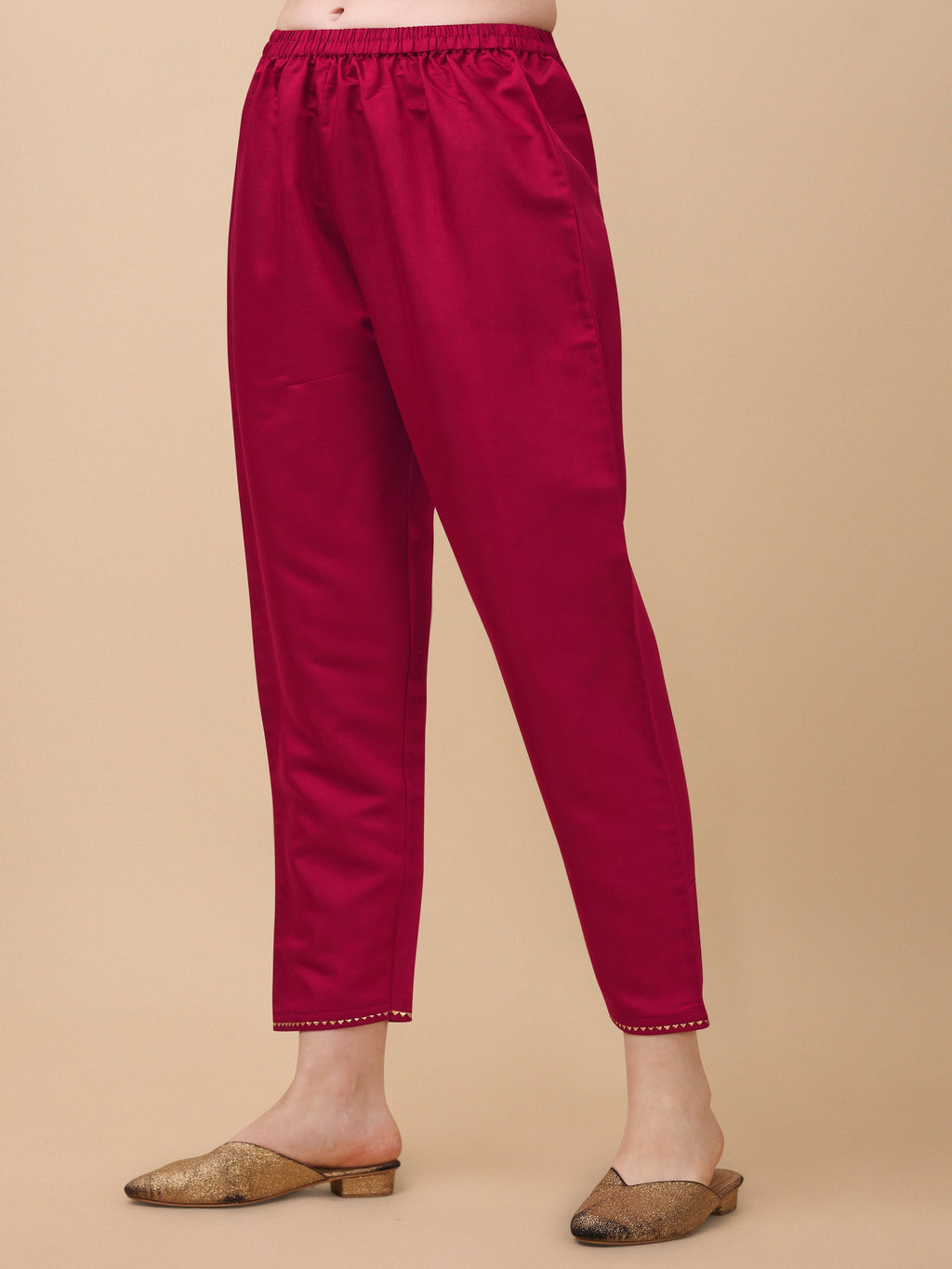 Hand Embroidered Kurta With Pant & Banarasi Dupatta, Multicolor - Hiral Fashion | Grocsy