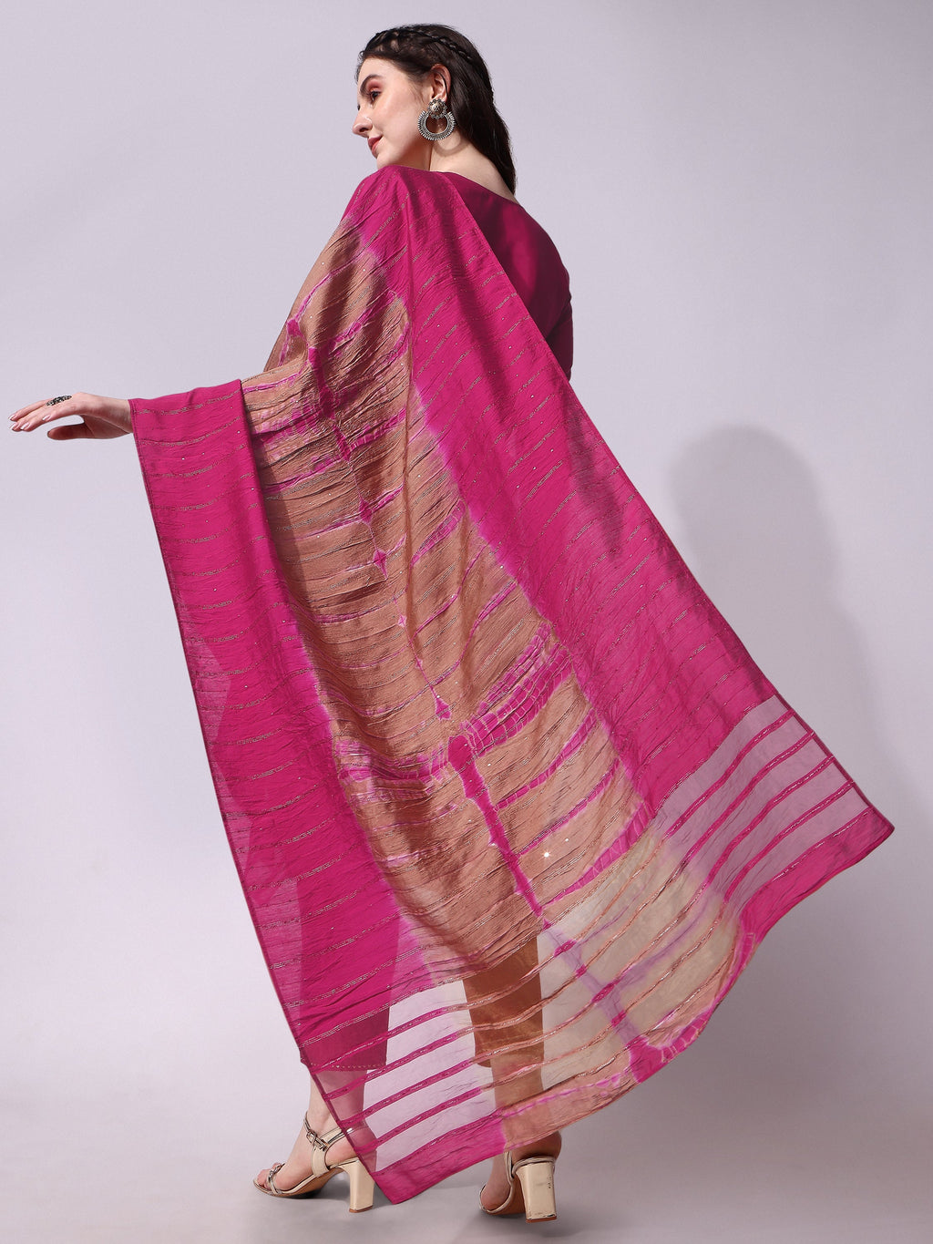 Embroidered Kurta With Pant & Dupatta Set, Multicolor - Hiral Fashion | Grocsy