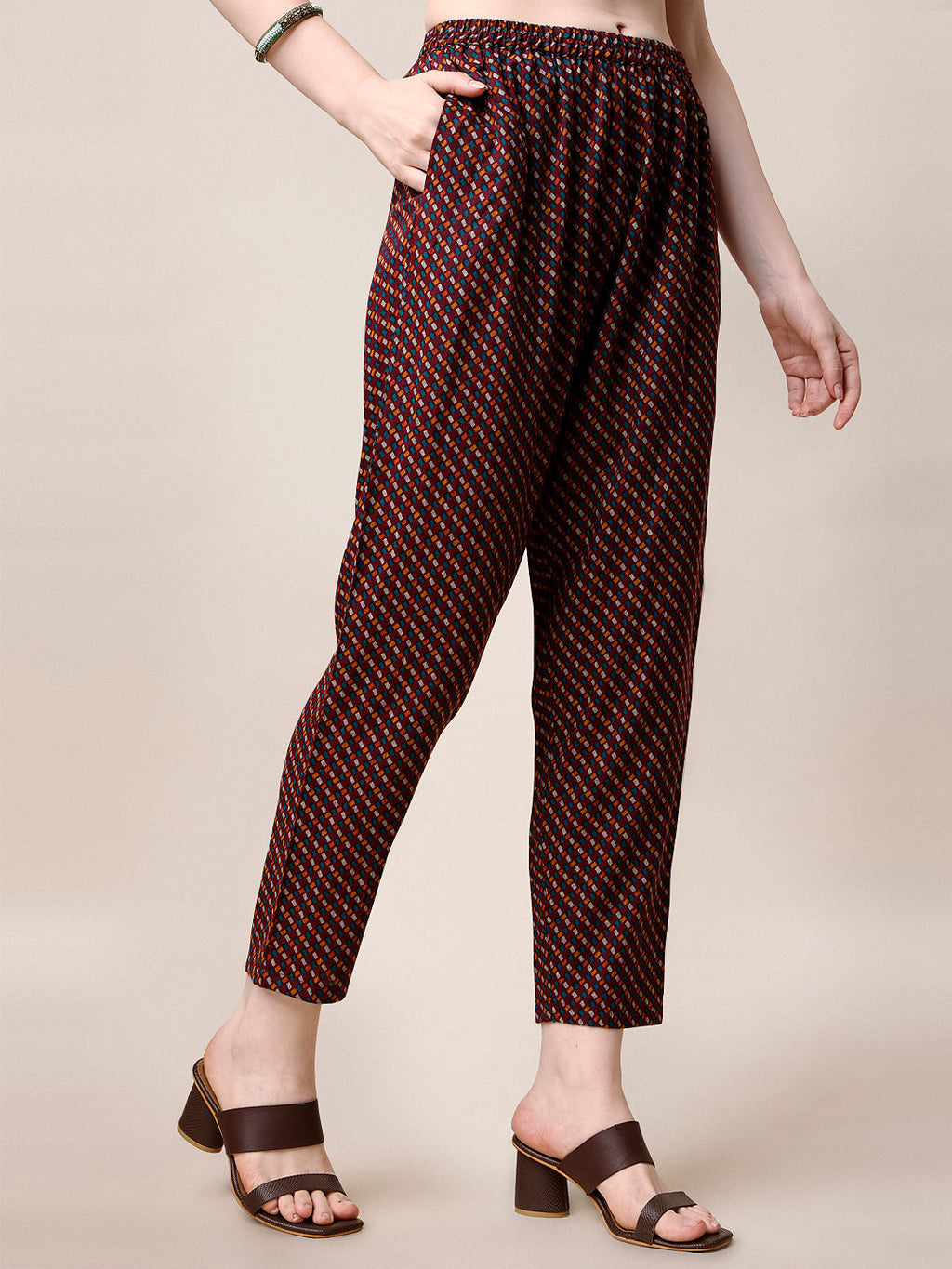 Printed Kurta With Pant & Dupatta Set, Multicolor - Hiral Fashion | Grocsy