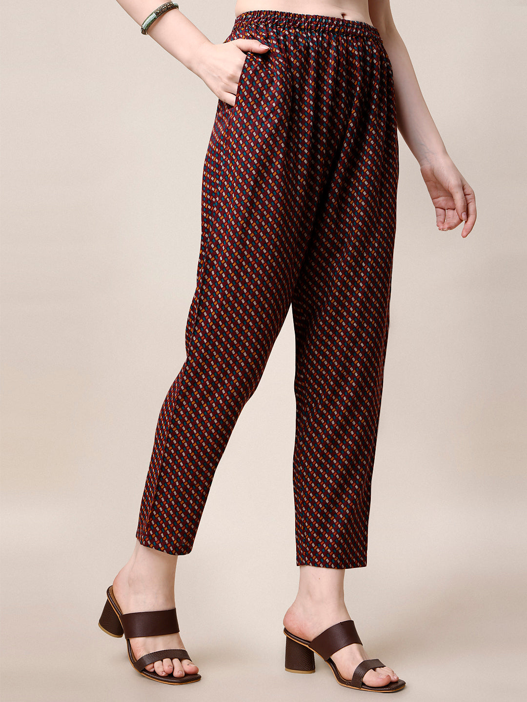 Printed Kurta With Pant & Dupatta Set, Multicolor - Hiral Fashion | Grocsy