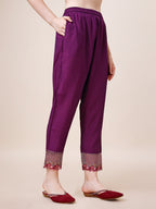 Hand Embroidered Kurta With Pant And Dupatta Set Premium, Multicolor - Hiral Fashion | Grocsy