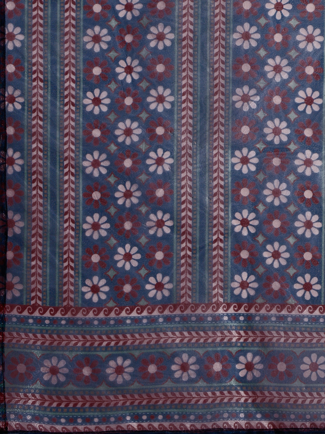 Embroidered Kurta With Pant And Printed Dupatta Set, Multicolor - Hiral Fashion | Grocsy