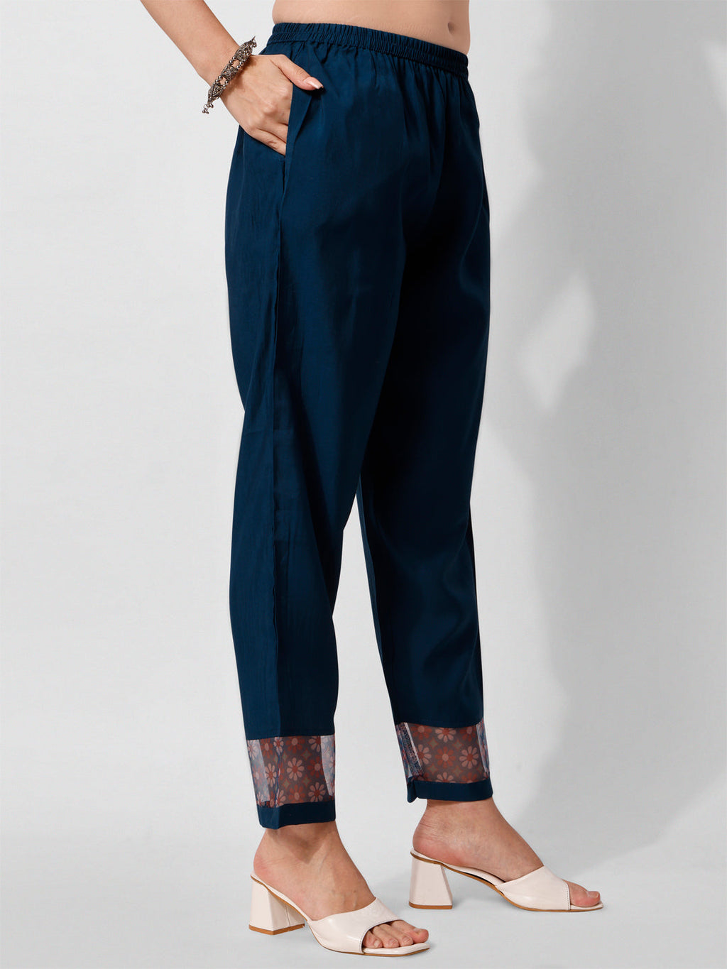 Embroidered Kurta With Pant And Printed Dupatta Set, Multicolor - Hiral Fashion | Grocsy