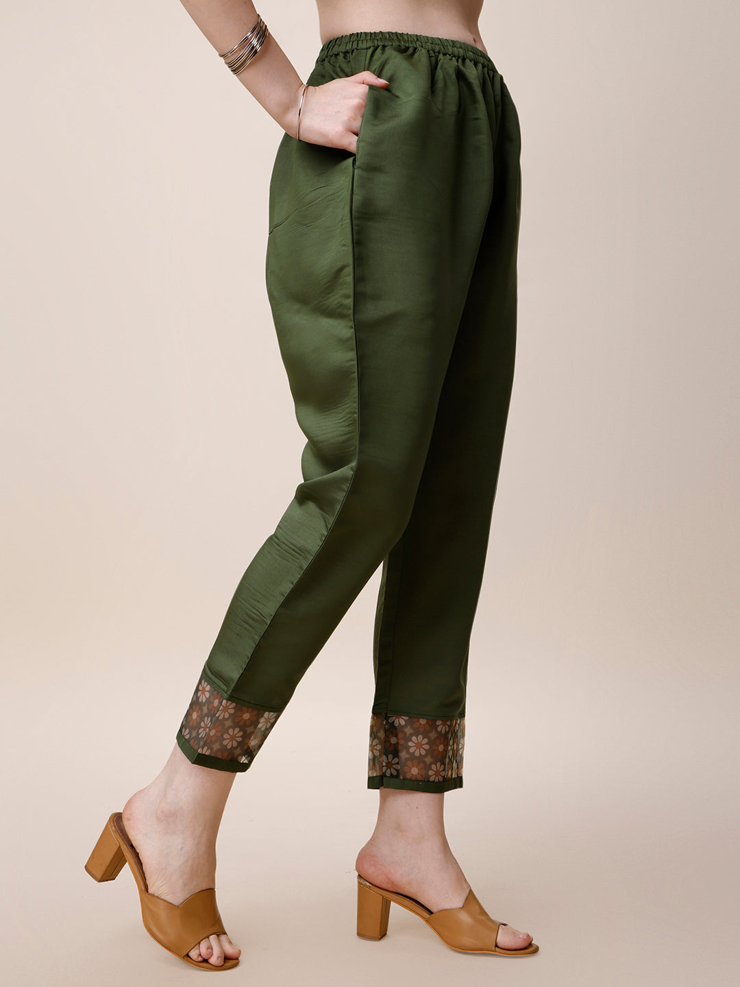 Embroidered Kurta With Pant And Printed Dupatta Set, Multicolor - Hiral Fashion | Grocsy