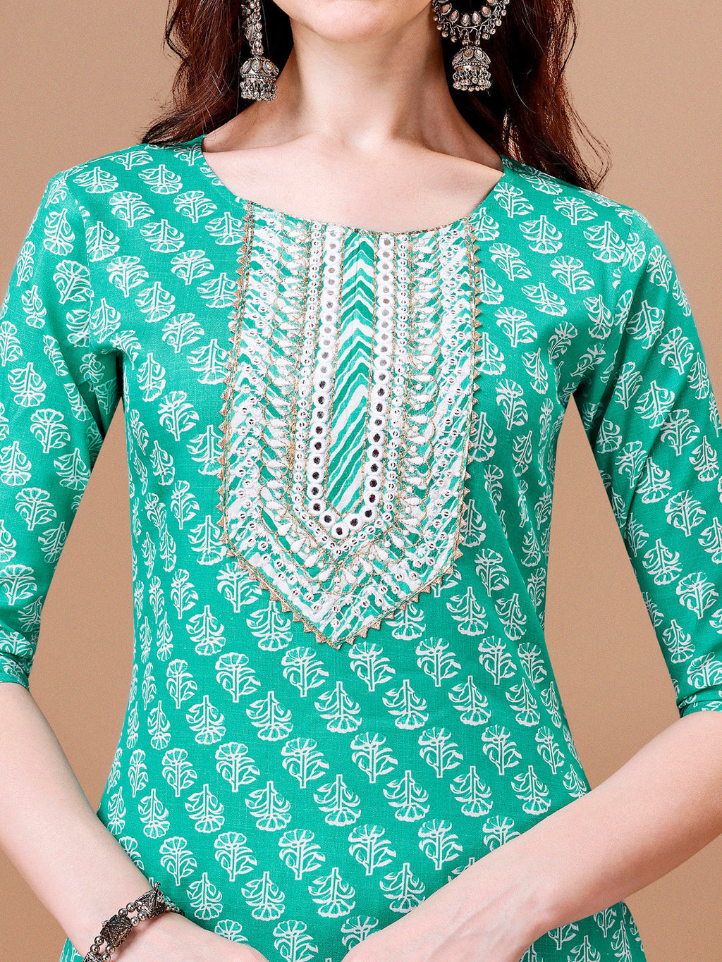 Embroidered & Floral Printed Kurta With Pant & Dupatta, Multicolor - Hiral Fashion | Grocsy