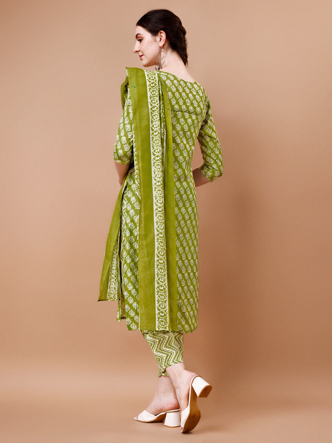 Embroidered & Floral Printed Kurta With Pant & Dupatta, Multicolor - Hiral Fashion | Grocsy