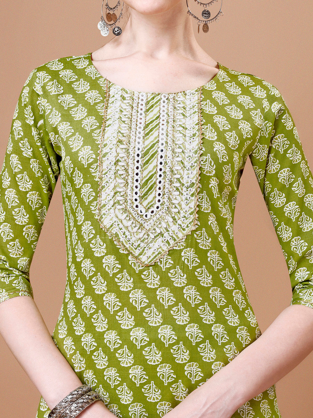 Embroidered & Floral Printed Kurta With Pant & Dupatta, Multicolor - Hiral Fashion | Grocsy
