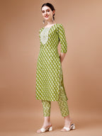 Embroidered & Floral Printed Kurta With Pant & Dupatta, Multicolor - Hiral Fashion | Grocsy