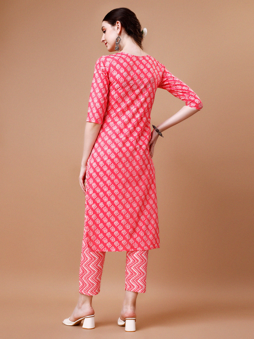 Embroidered & Floral Printed Kurta With Pant & Dupatta, Multicolor - Hiral Fashion | Grocsy