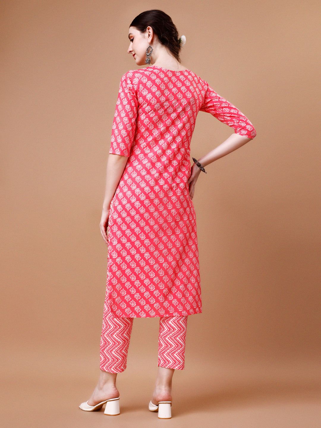 Embroidered & Floral Printed Kurta With Pant & Dupatta, Multicolor - Hiral Fashion | Grocsy