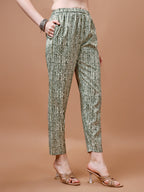 Printed & Lace Yoke Embroidered Kurta With Pant & Dupatta, Multicolor - Hiral Fashion | Grocsy