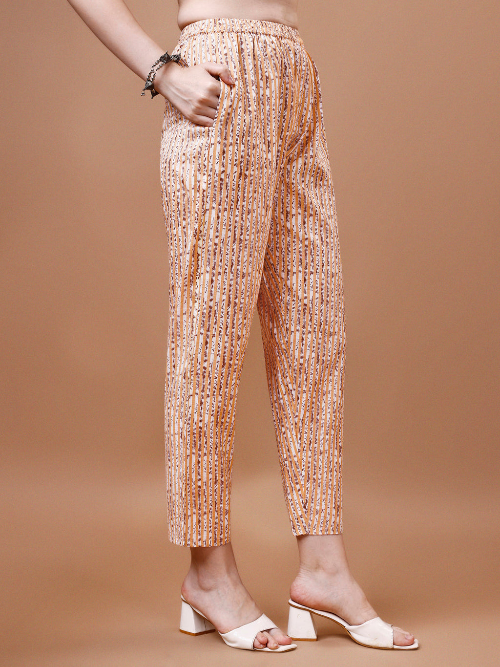Printed & Lace Yoke Embroidered Kurta With Pant & Dupatta, Multicolor - Hiral Fashion | Grocsy