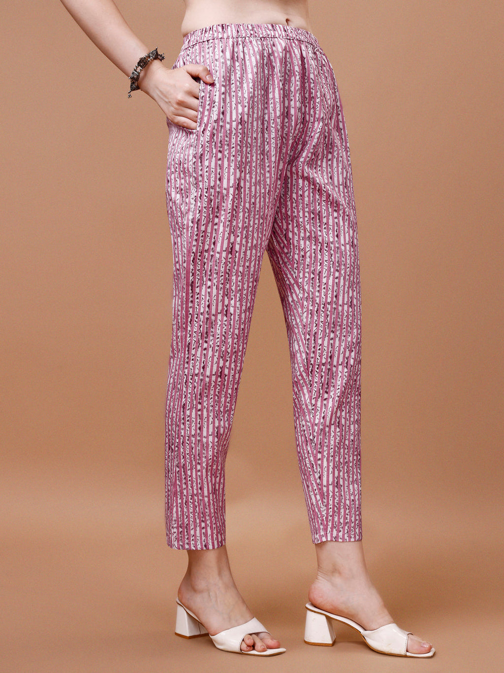 Printed & Lace Yoke Embroidered Kurta With Pant & Dupatta, Multicolor - Hiral Fashion | Grocsy