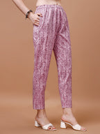 Printed & Lace Yoke Embroidered Kurta With Pant & Dupatta, Multicolor - Hiral Fashion | Grocsy