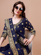 Pure Banarasi Chanderi Jacquard Kurta With Pant & Dupatta Set, Multicolor - Hiral Fashion | Grocsy