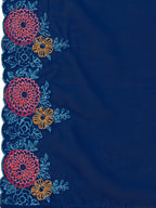 Placement Hand Embroidered Kurta With Pant & Embroidered Organza Dupatta, Multicolor - Hiral Fashion | Grocsy