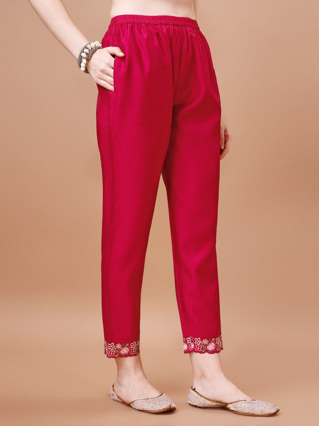 Alia Cut Embroidered Kurta With Pant & Organza Embroidered Dupatta Premium, Multicolor - Hiral Fashion | Grocsy