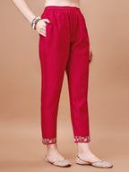 Alia Cut Embroidered Kurta With Pant & Organza Embroidered Dupatta Premium, Multicolor - Hiral Fashion | Grocsy
