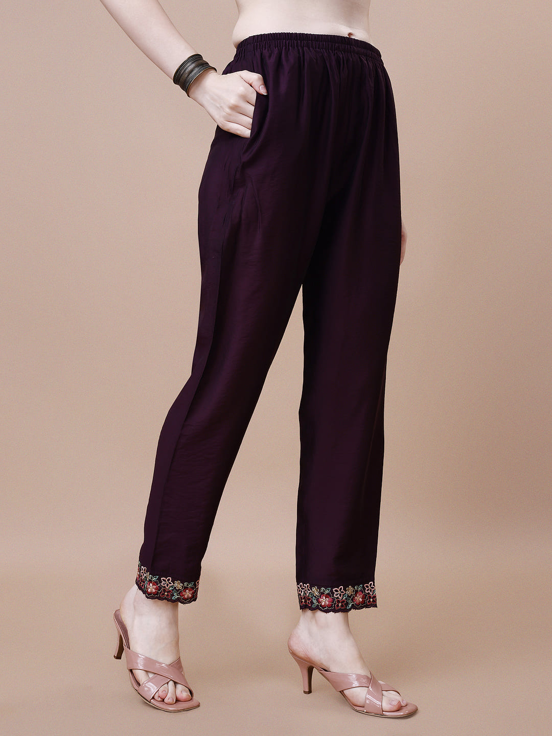 Alia Cut Embroidered Kurta With Pant & Organza Embroidered Dupatta Premium, Multicolor - Hiral Fashion | Grocsy