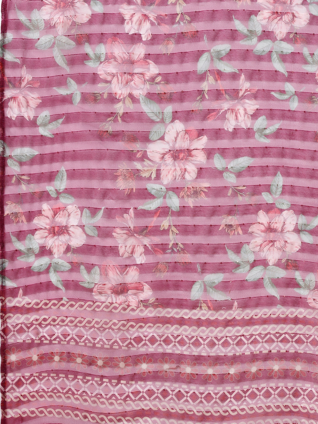 Mirror & Beads Hand Embroidered Kurta With Pant & Printed Organza Dupatta, Multicolor - Hiral Fashion | Grocsy