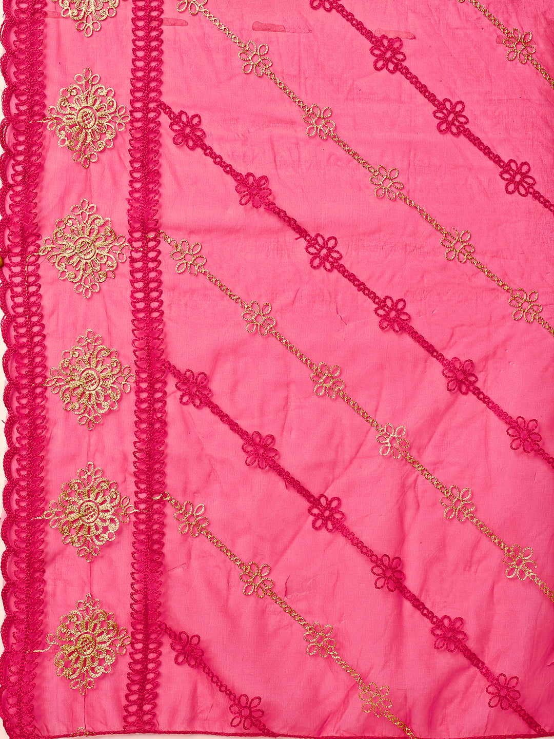Embroidered Kurta With Pant And Dupatta Set, Multicolor - Hiral Fashion | Grocsy