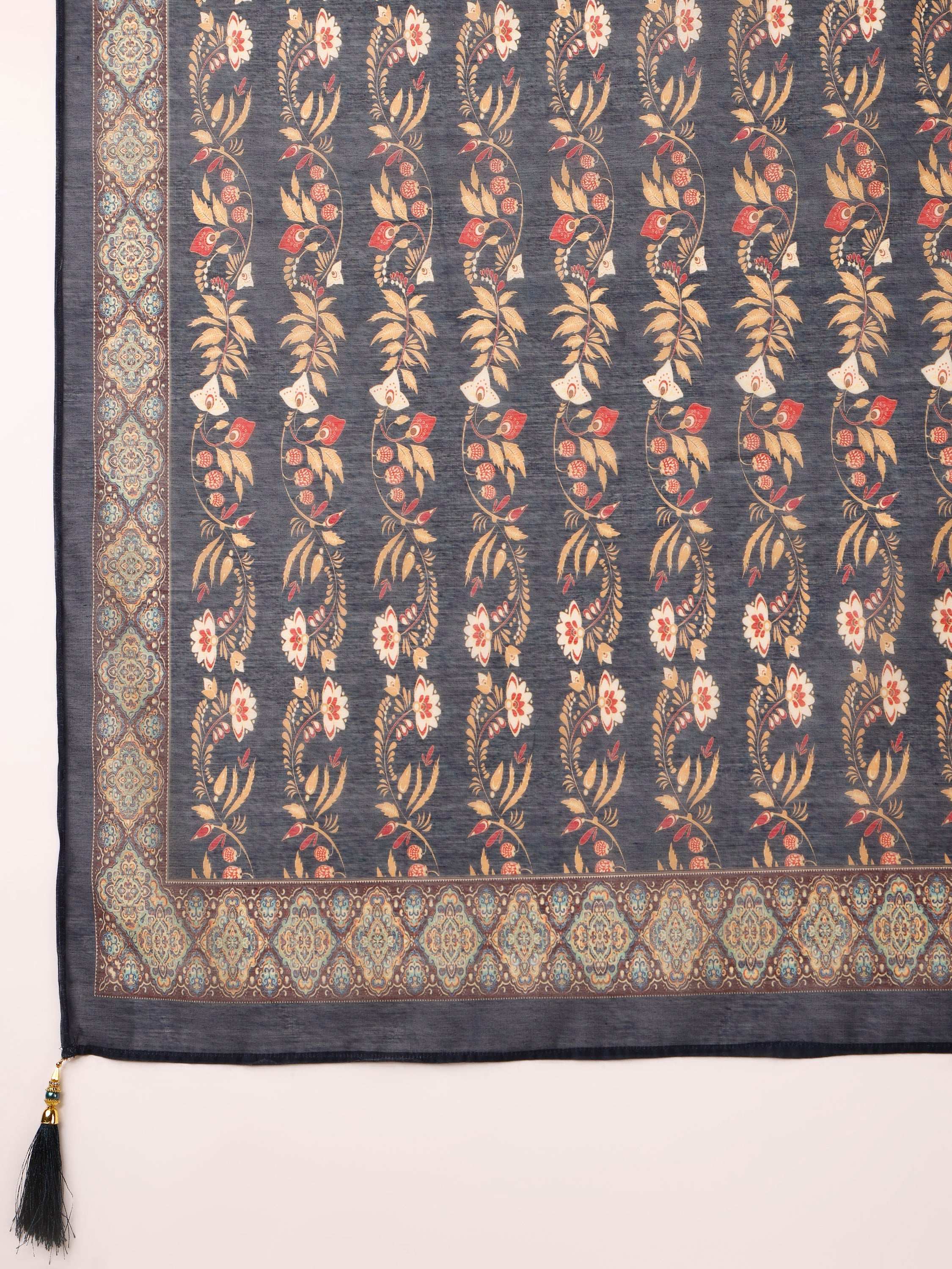 Ethnic Motif Printed Kurta With Pant & Printed Dupatta, Multicolor - Hiral Fashion | Grocsy