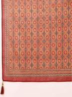 Ethnic Motif Printed & Embroidered Kurta With Pant & Dupatta Set, Multicolor - Hiral Fashion | Grocsy