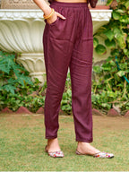 Hand Embroidered & Digital Printed Muslin Kurta With Pant & Printed Dupatta, Lavender - Hiral Fashion | Grocsy