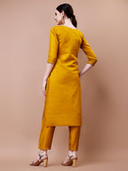 Hand Embroidered And Embellished Kurta With Pant And Dupatta Set, Multicolor - Hiral Fashion | Grocsy